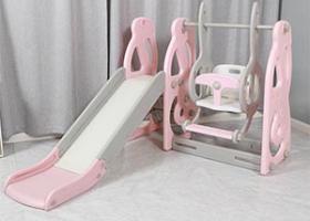 3 in 1 Kids slide swing playset Pink