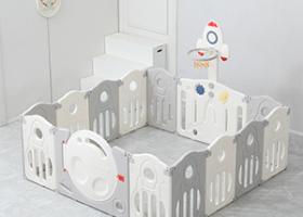 Space Theme foldable Baby Playpen Grey 