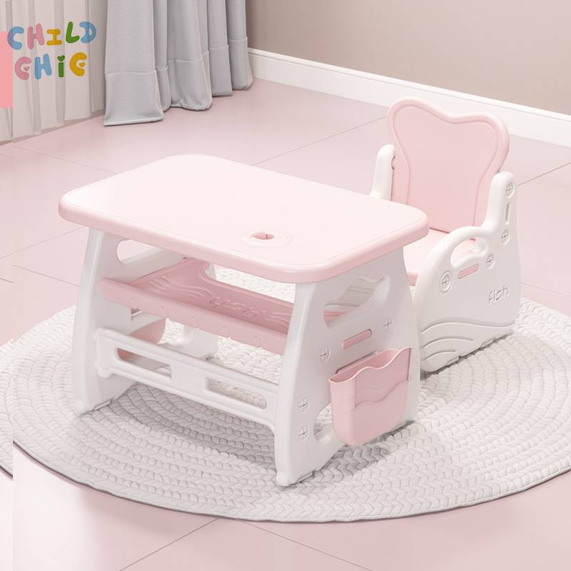Kids Drawing Board Table and Chair Set with Storage Adjustable Study Desk | Bopai
