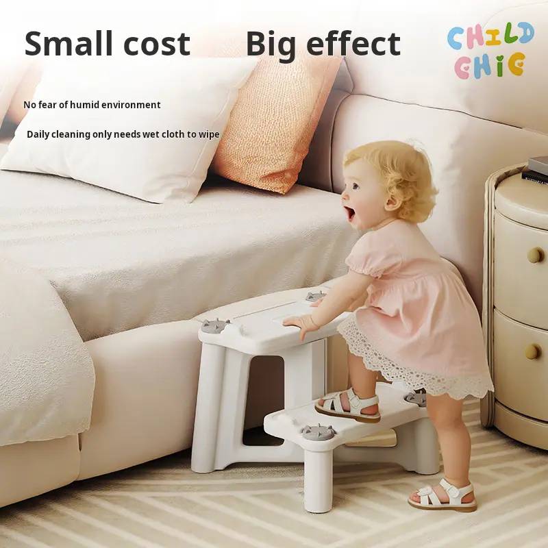 Dual Height Kids Step Stool,Anti-Slip Safety Toddler Step Stool for Potty Training & Hand Washing-babysoul step stool 02