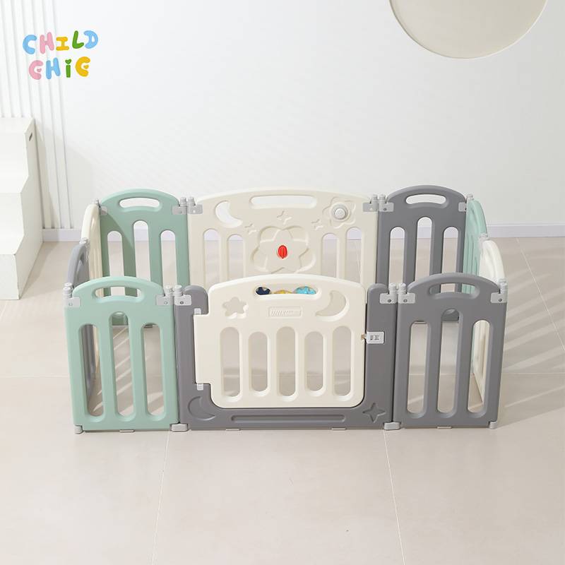 Indoor square Play Center Playgame Portable Plastic Kids Modern Safety  Star and Moon Foldable Baby Playpen with Gates for Children