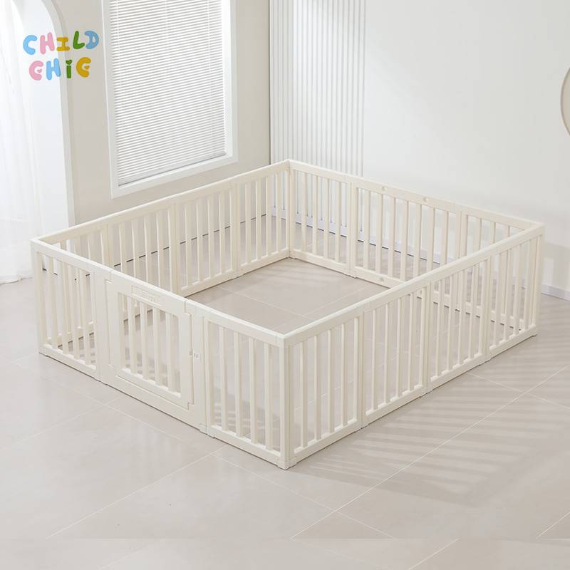Babysoul New Design Simple Playyard Fence with Play House  Wholesale Plastic Kids Indoor  Baby Playpen
