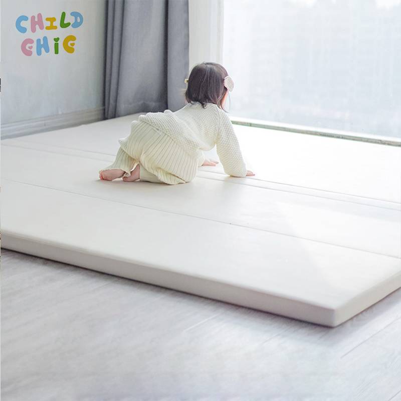 Wholesale Playroom Kids Tumbling Antibacterial Mat Nursery Children Play Rugs Soft PU Leather Large Floor Crawling Mat Baby