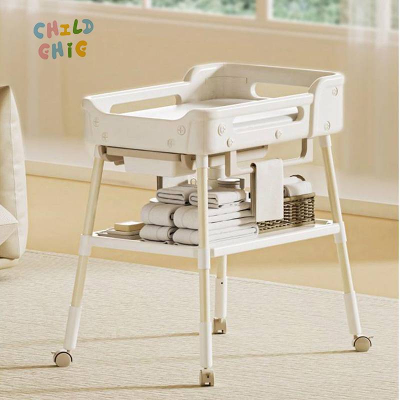 Cambiador multifuncional para bebés, móvil, de pie, plegable, 3 en 1, para bebés, con bañera y cambiador.