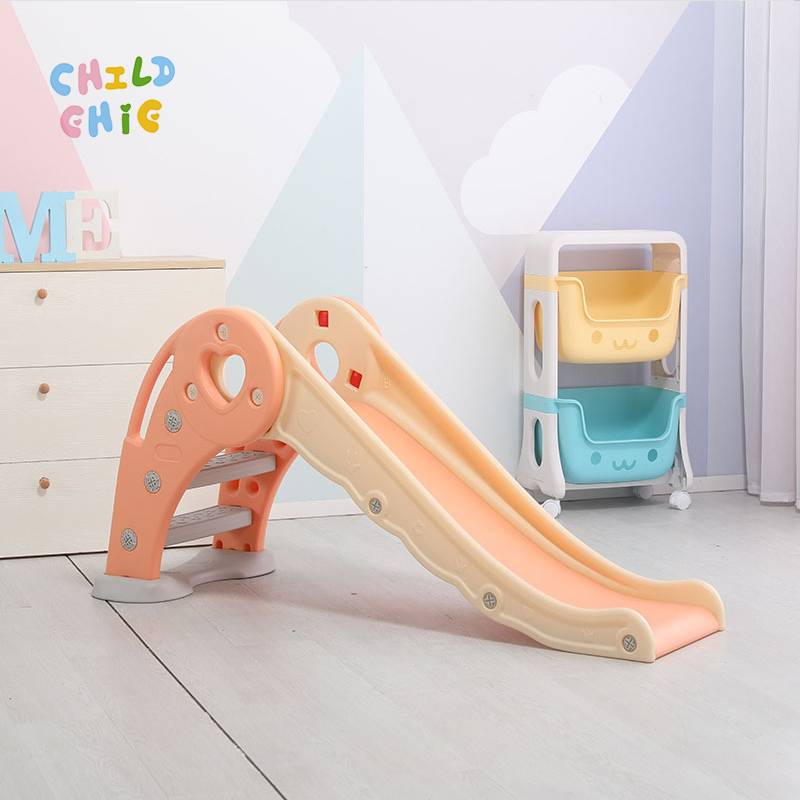 Indoor Small Plastic Slide for Kids, Lightweight & Stable Children's Play Slide with Climbing Steps
