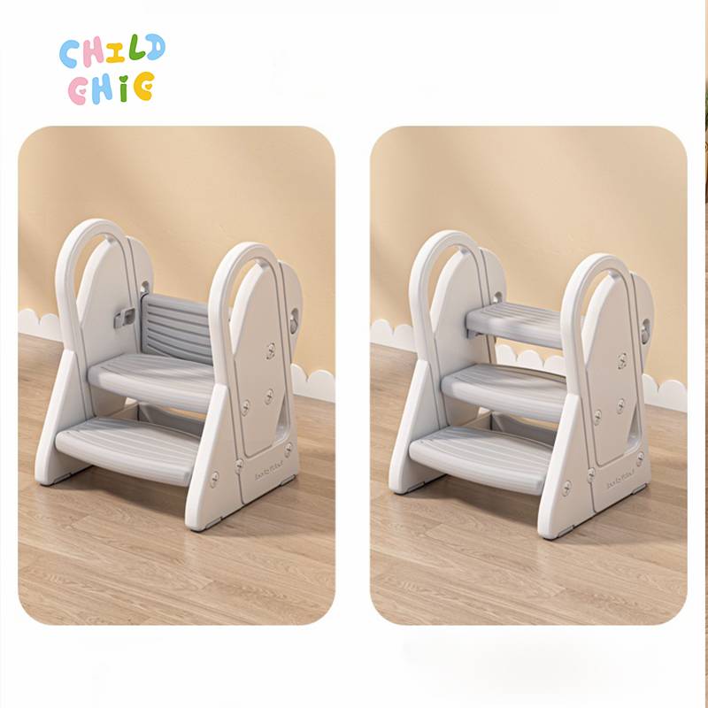 Non-Slip Portable Plastic Step Stool  for Toddlers Baby Footstool for Bedroom Kitchen Toilet Chair with Ladder Kids Footrest