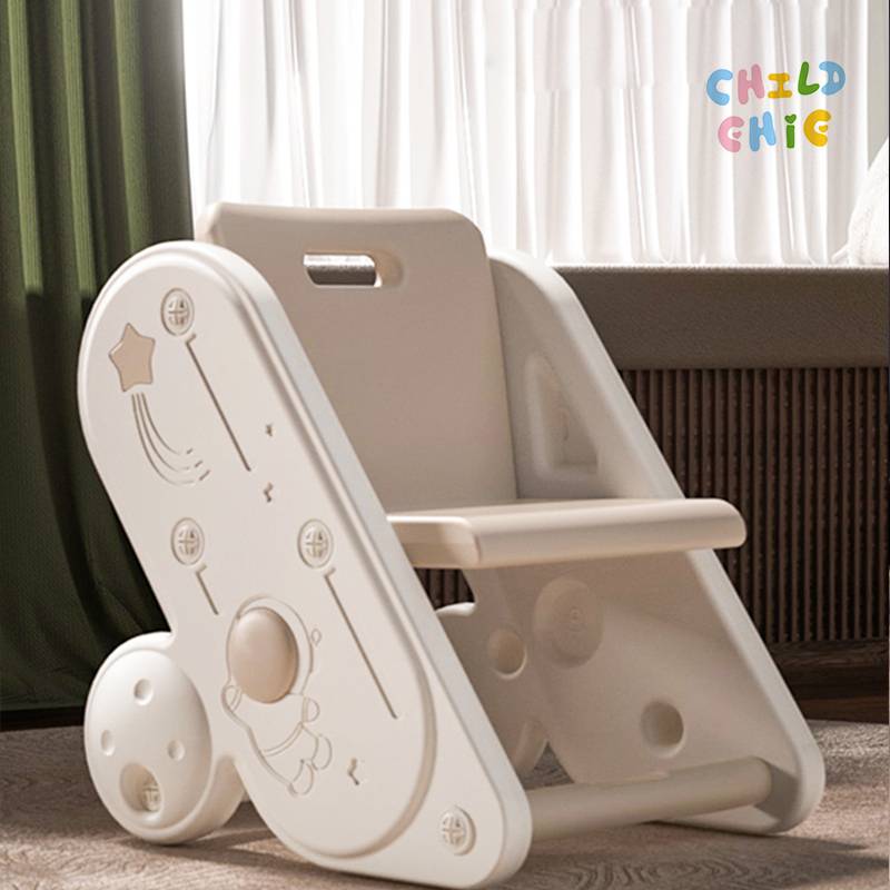 Astronaut Space Theme Kids Chair Toddler Study Chair with Backrest for Kindergarten Nursery Home Plastic Seating