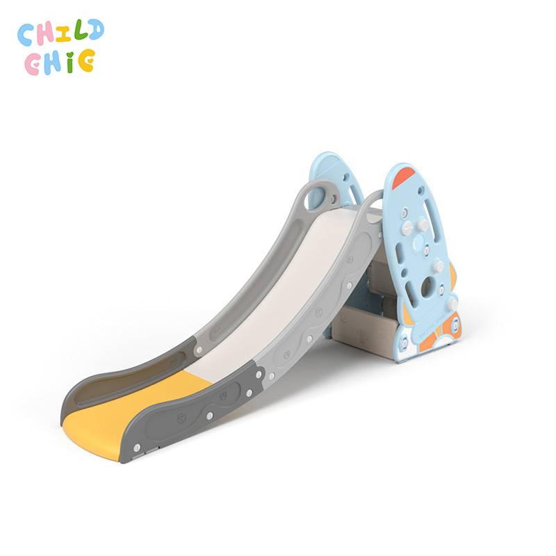 Indoor  HDPE Baby Slide with Safety Steps Kids Climbing Playground Compact Toddler Slider for Kids Play