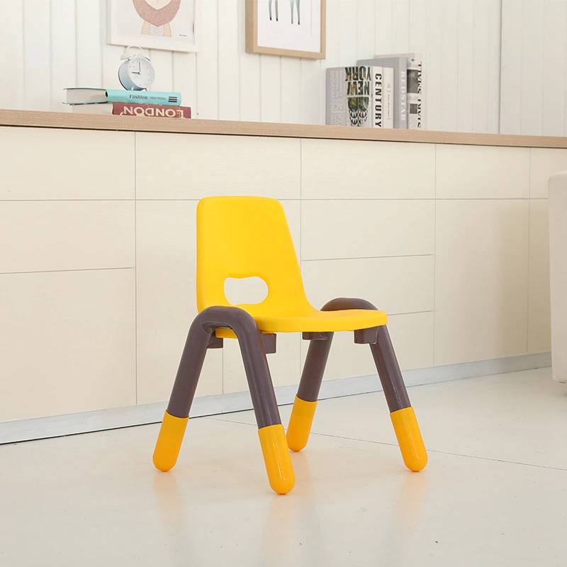 Colorful Kids Plastic Learning Chair Anti-Slip Leg Caps Toddler Backrest Seat for Home Kindergarten Classroom