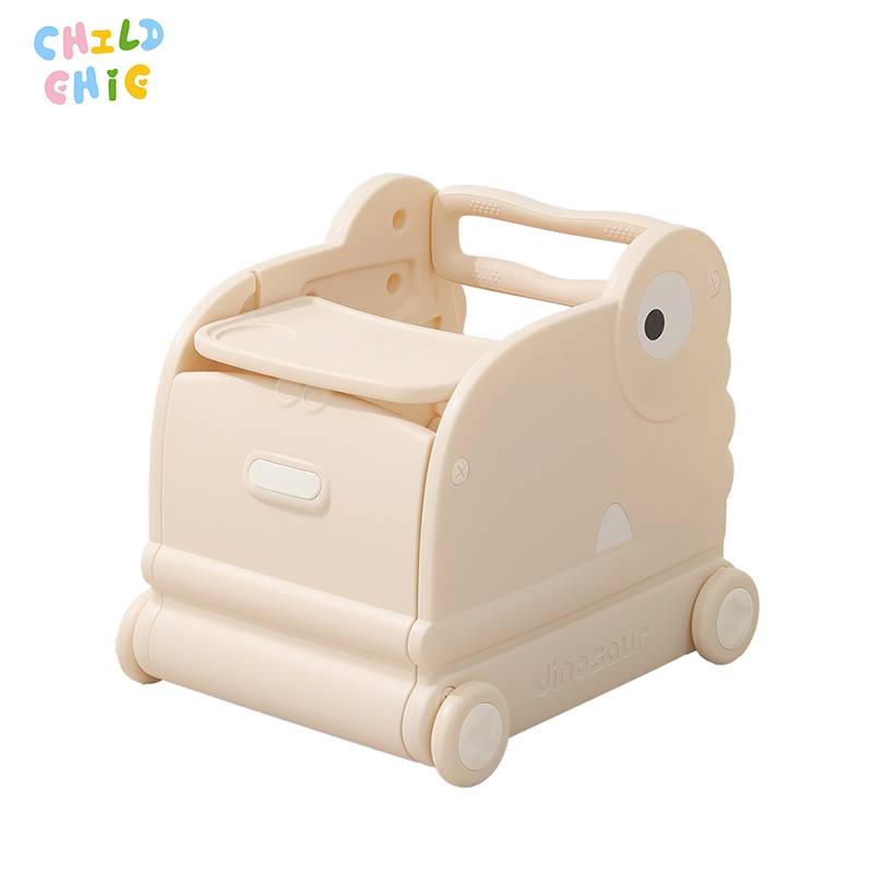 Kids Ride-on Toy Baby Plastic Standing Learning Push Walker 2-in-1 Toddler Learning Walker Toy Storage Chest