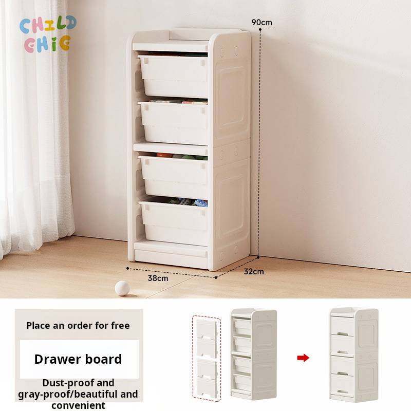 Large Capacity Modular Kids Toy Storage Cabinet Plastic Children Wardrobe Organizer with Bins and Doors Rack