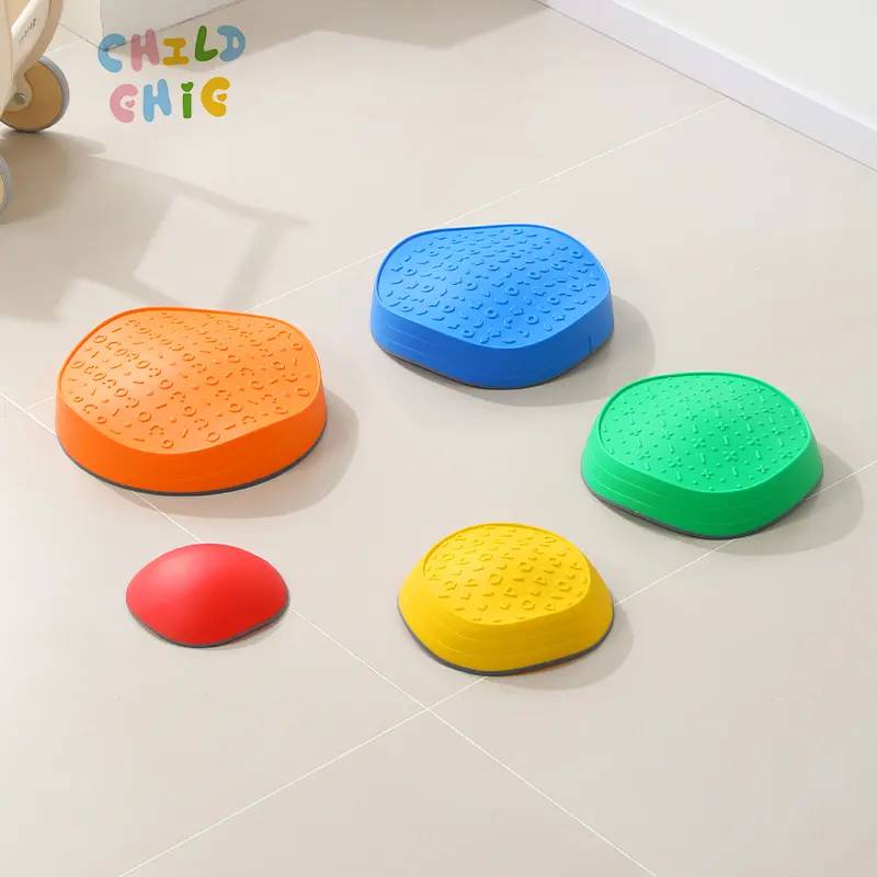 Montessori Sensory Integration Balance Blocks Kids Stepping Stones Indoor Outdoor Coordination Training Toy Set