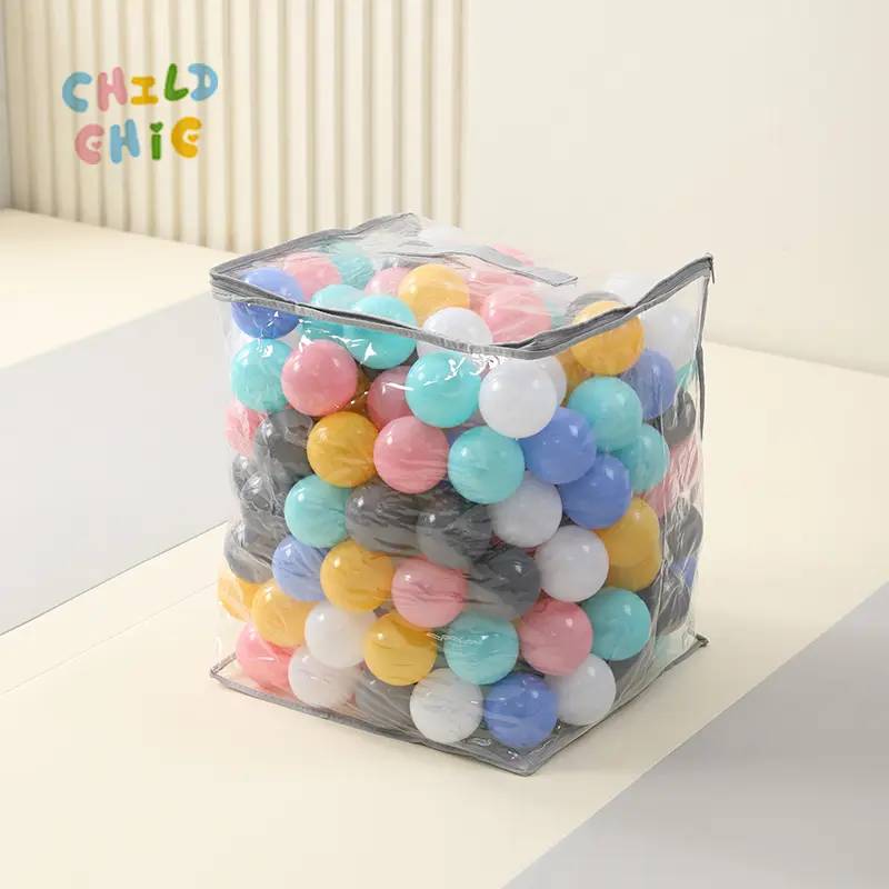 Eco-friendly Plastic Ocean Balls, Non-toxic Soft Crush Proof Kids Play Pit Balls, Multiple Macaron Color Optional Baby Ball Pool Balls