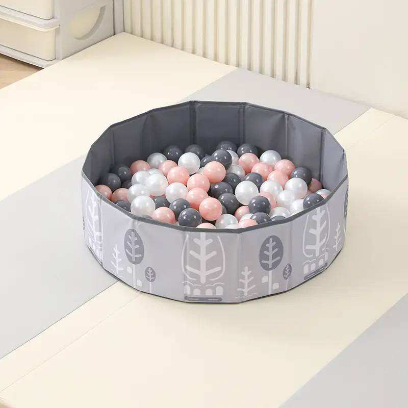 Foldable Octagonal Kids Ball Pit, Printed Waterproof Fabric Play Ball Pool Indoor Toddler Playpen for Ocean Balls