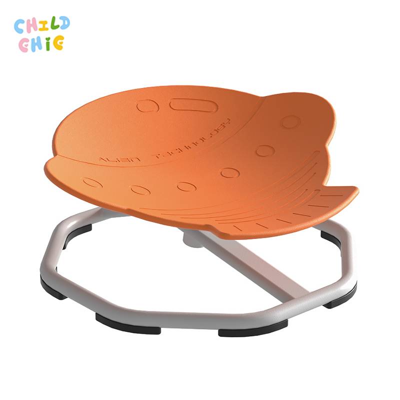 UFO Shape Kids Spinning Chair, Multi Color Rotating Sensory Stool Indoor Balance Training Toy for Toddlers